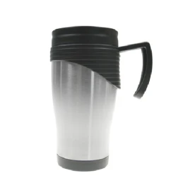 kubek termiczny stalowo - plastikowy z uchwytem 400 ml