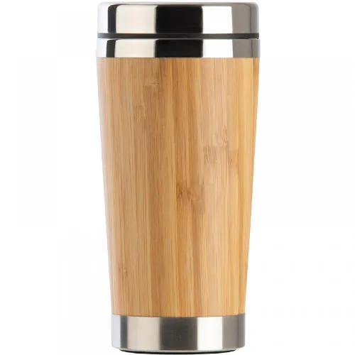 kubek termiczny bambusowo - stalowy 400 ml druk online